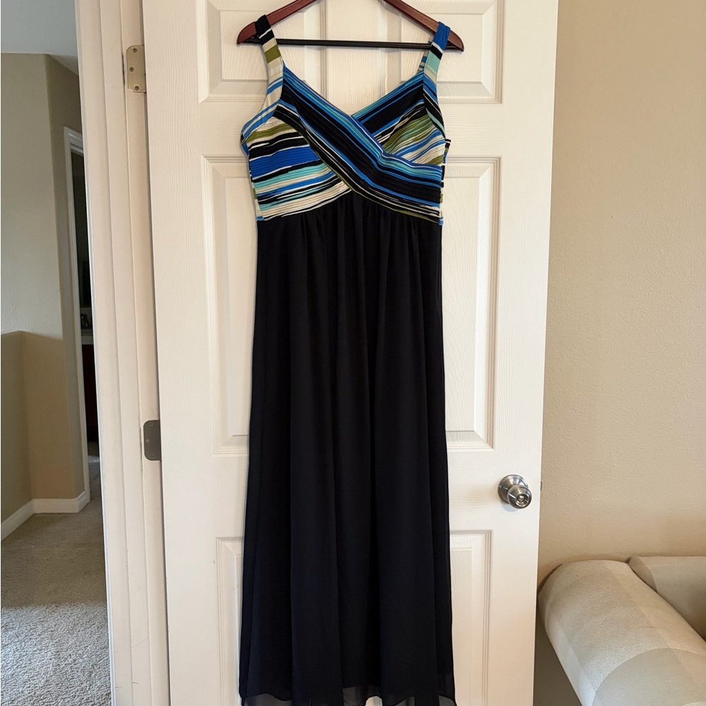 Robbie Bee Multicolor Striped Maxi Dress